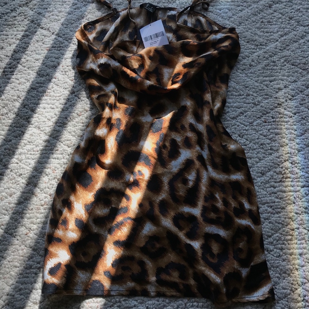 Cute mini cheetah print dress